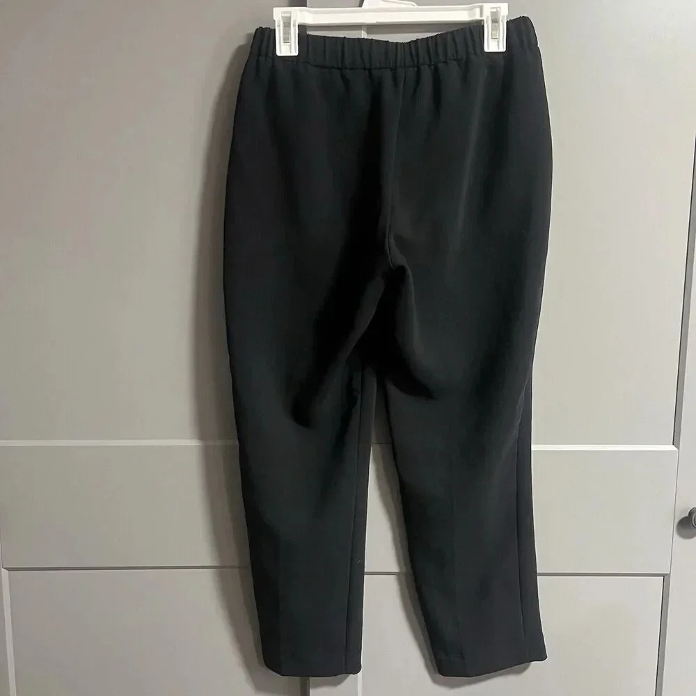 Aritzia Wilfred Darontal Elastic Waist Career Wear Trouser Pants Black 6 *Flaw